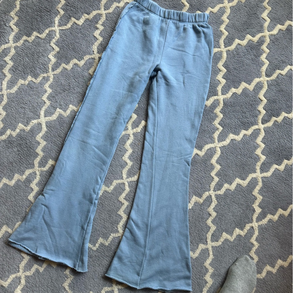 Katie J NYC Light Blue Flare Sweats